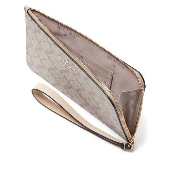 New Kate Spade Lucy Spade Flower Medium L-Zip Wristlet Multi - Picture 2 of 4